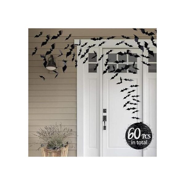 Coogam 60 piezas de decoración de murciélagos 3D de_3