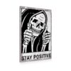 Letrero vintage con diseño de calavera Stay Positive de
