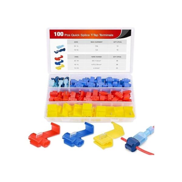 Nilight Juego de 100 conectores eléctricos de empalme_1
