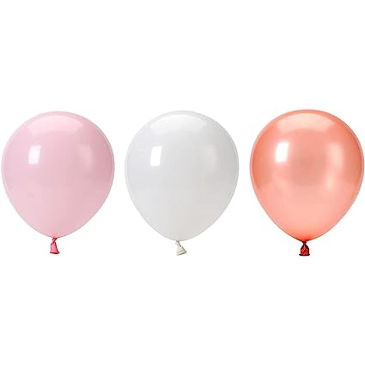 Globos pequeños de oro rosa blanco 5.0 in 60 globos