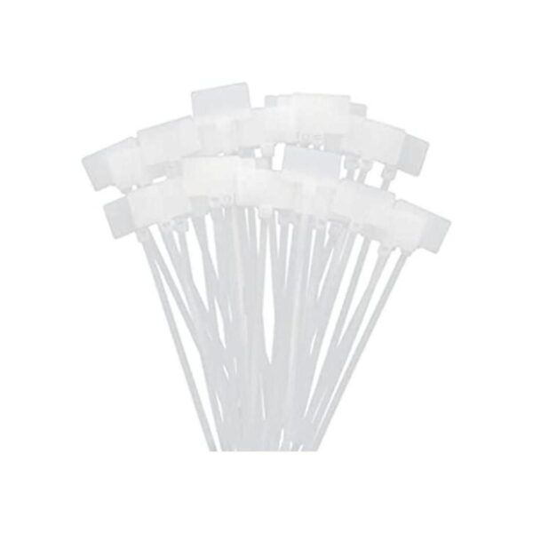 ITROLLE Nylon Marcador Cable Bridas 300 unids Blanco_1
