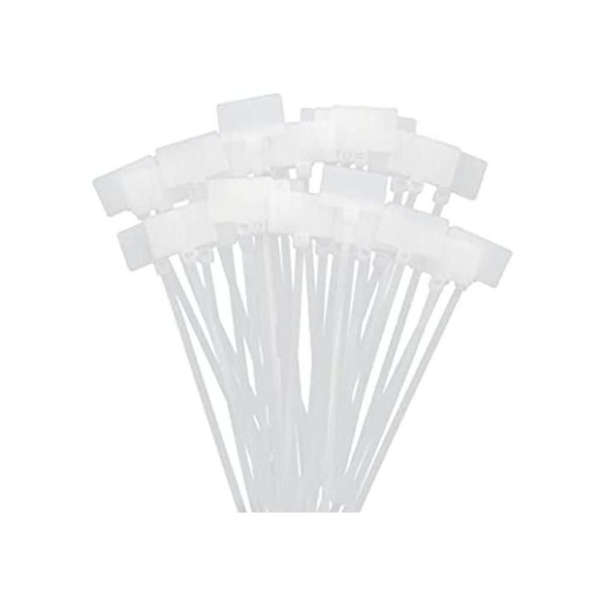 ITROLLE Nylon Marcador Cable Bridas 300 unids Blanco