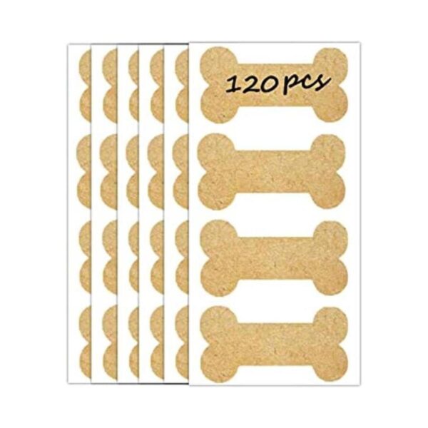 Etiquetas de hueso para perro de Kraft de 3.1 x 1.4 in_1