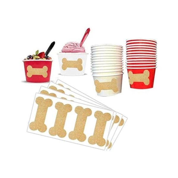 Etiquetas de hueso para perro de Kraft de 3.1 x 1.4 in_2