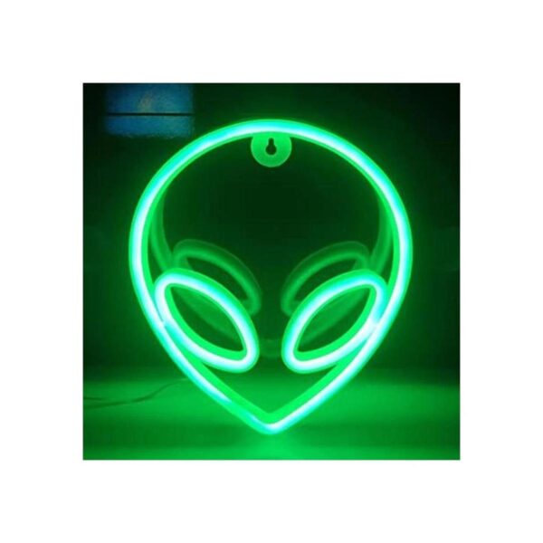 JYWJ Letrero de neón de extraterrestres luz de neón