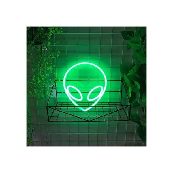 JYWJ Letrero de neón de extraterrestres luz de neón