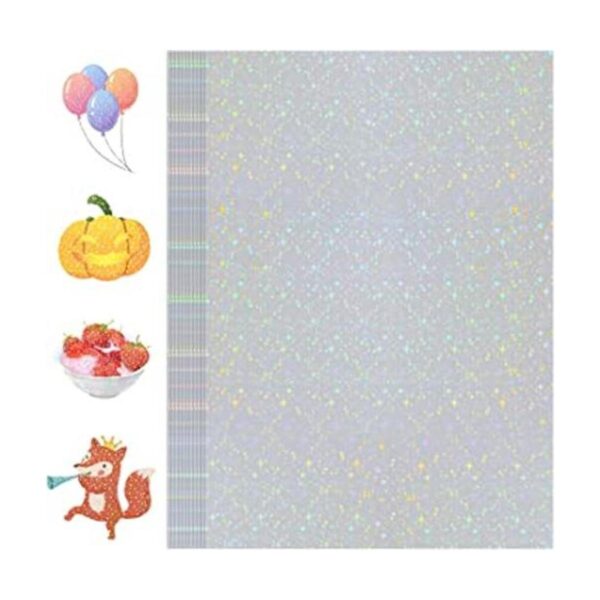 Papel adhesivo holográfico 24 hojas de papel holográfico_1