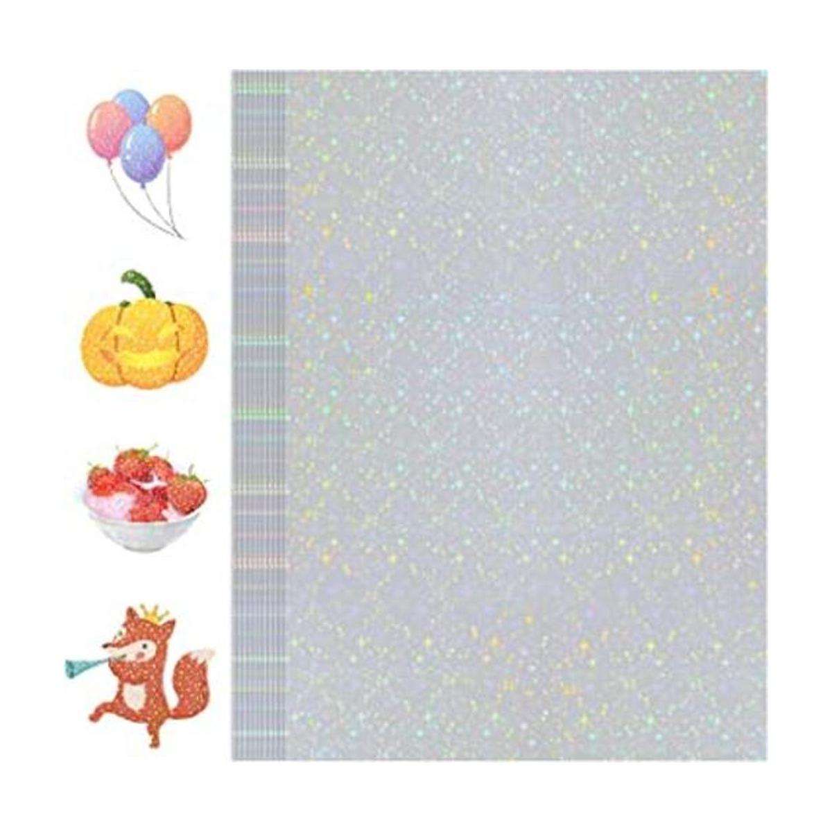 Papel adhesivo holográfico 24 hojas de papel holográfico