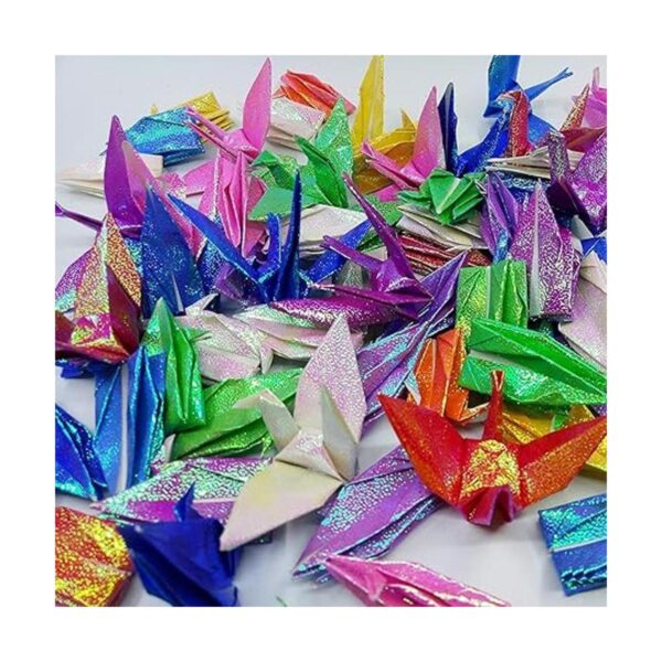 Morndew Grúas de papel de origami de colores mixtos_4