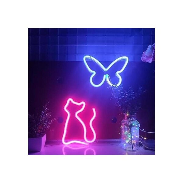 Letrero de neón USB o 3 pilas AA luz de neón luces LED_5