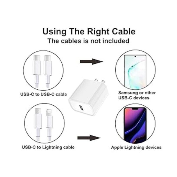 Cargador USB C cargador rápido para iPhone 12 de 20 W_2