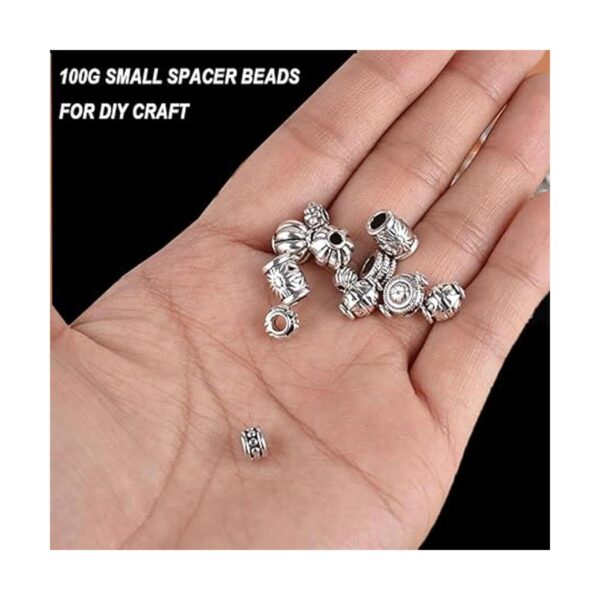 Cuentas espaciadoras de plata de 180 3.53 oz cuentas_3