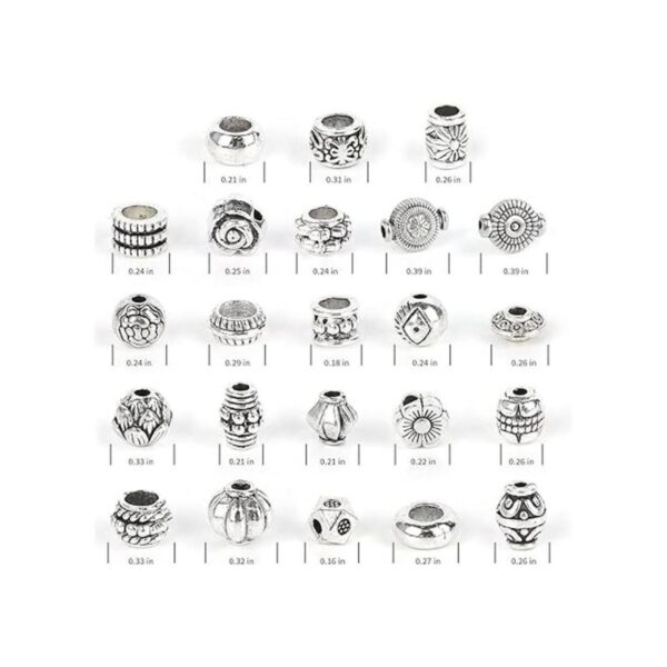 Cuentas espaciadoras de plata de 180 3.53 oz cuentas_2