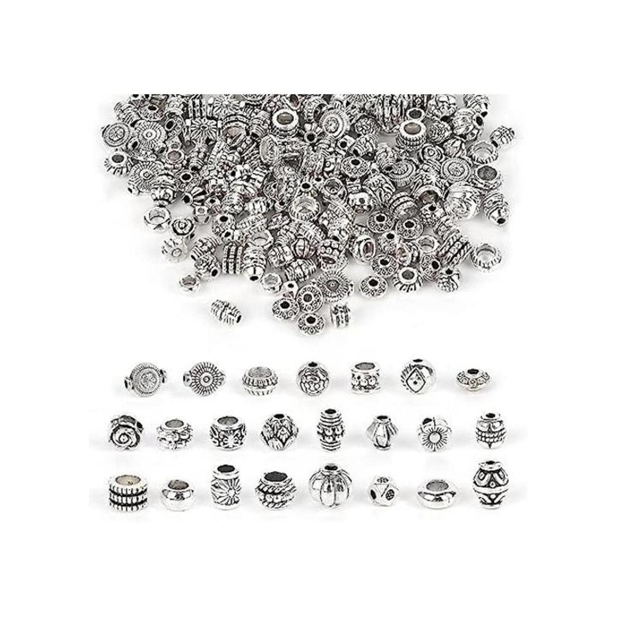 Cuentas espaciadoras de plata de 180  3.53 oz cuentas