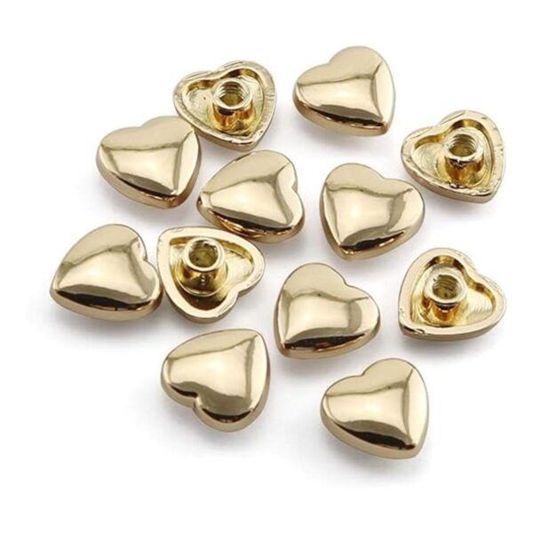 JCBIZ Remaches de metal con forma de corazón para_5