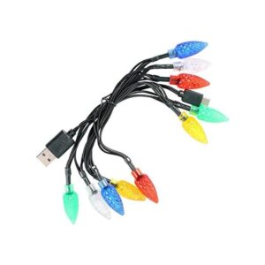 Hemobllo Cable de carga de luces LED de Navidad USB y_1