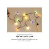 Hemobllo Cable de carga de luces LED de Navidad USB y_6