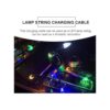 Hemobllo Cable de carga de luces LED de Navidad USB y_2