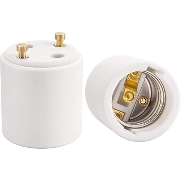 DiCUNO Adaptador de enchufe de cerámica GU24 a E26 base