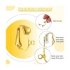 Convertidor de aretes con clip de 18 piezas con