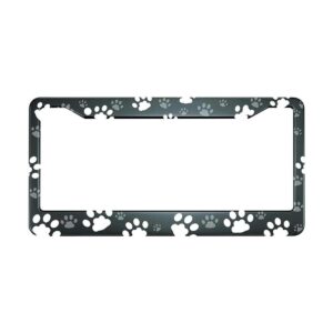 HOSNYE Marco de placa de matrícula con estampado de pata_1