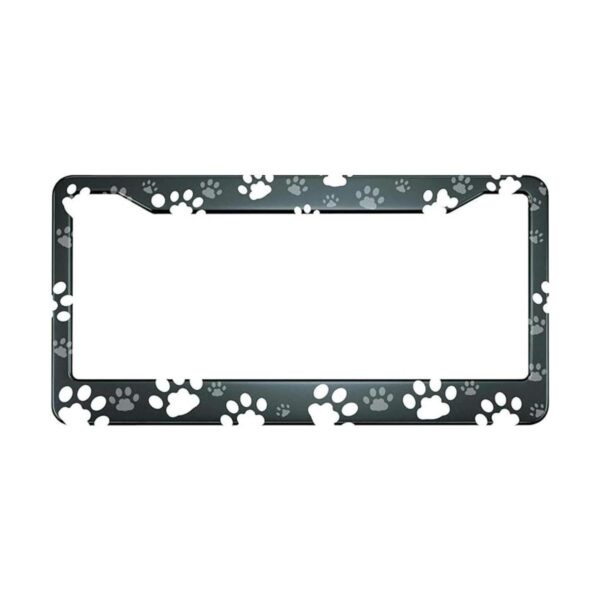 HOSNYE Marco de placa de matrícula con estampado de pata_1