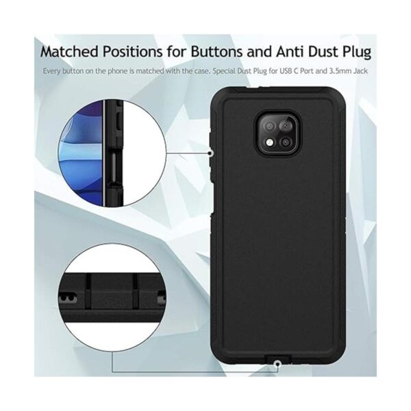 Jiunai Funda para Moto G Power 2021 3 piezas armadura_4