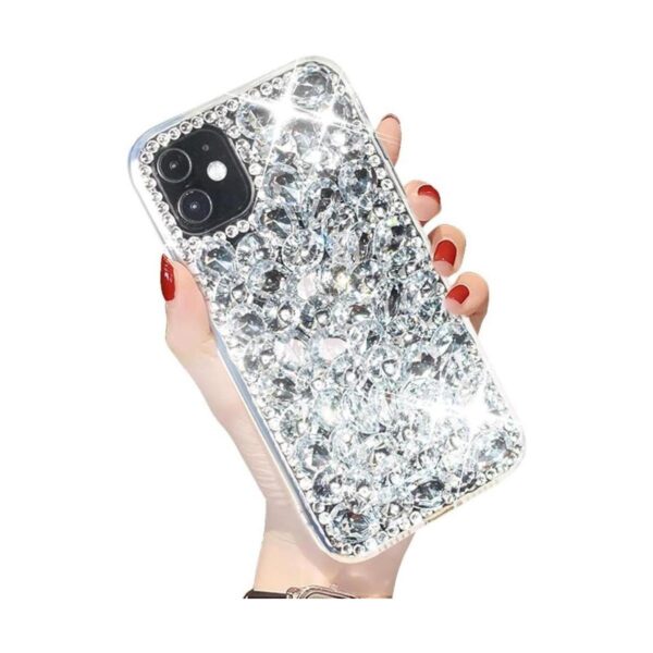 Funda transparente para iPhone 11 con purpurina brillante_1