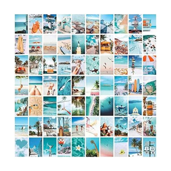 LIIGEMI Kit de collage de pared azul de 70 piezas_1