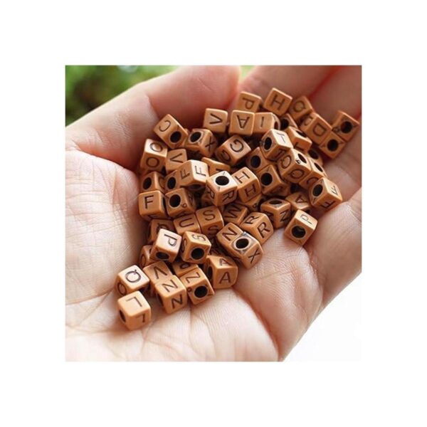 Cuentas de letras 800 piezas de madera de imitación de_2