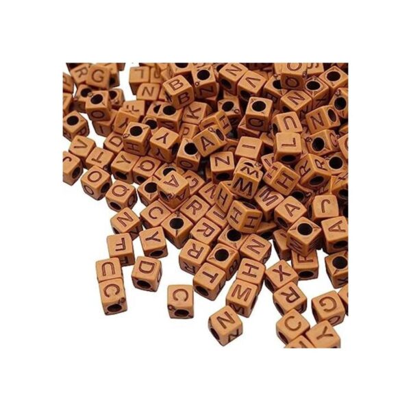 Cuentas de letras 800 piezas de madera de imitación de_1