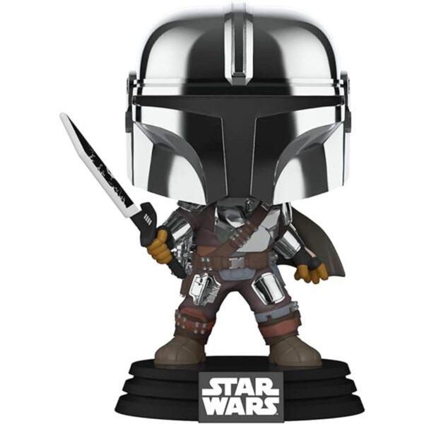 Funko POP Mandalorian de Star Wars con sable oscuro_1