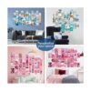 LIIGEMI Kit de collage de pared azul de 70 piezas_3