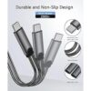 Divisor USB C adaptador dual USB C para auriculares y_6