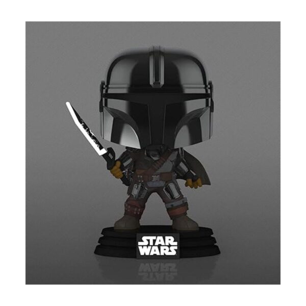 Funko POP Mandalorian de Star Wars con sable oscuro_3