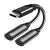 Divisor USB C adaptador dual USB C para auriculares y_1