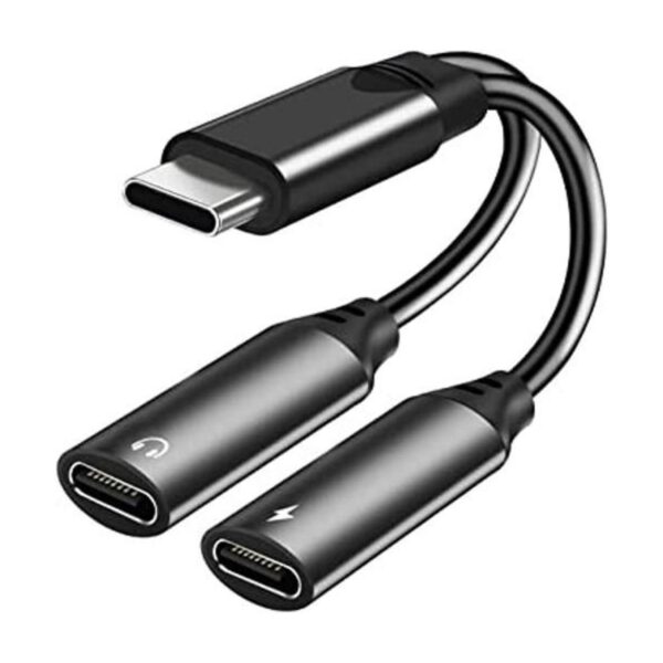 Divisor USB C adaptador dual USB C para auriculares y_1
