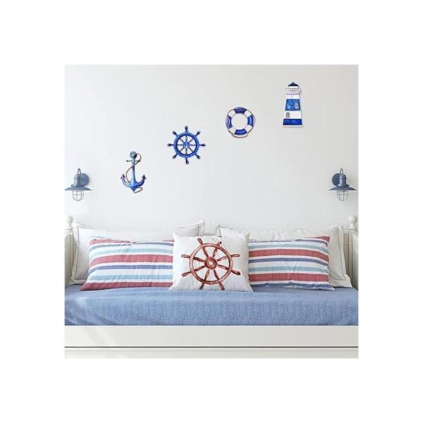 4 piezas de decoración de pared de playa temática de_3