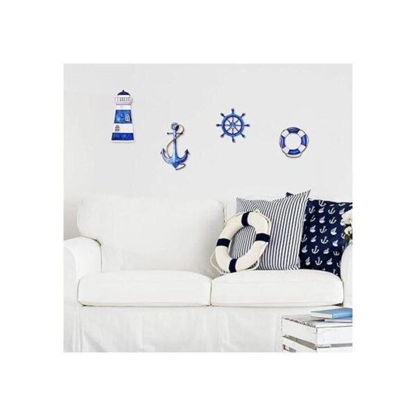 4 piezas de decoración de pared de playa temática de_2