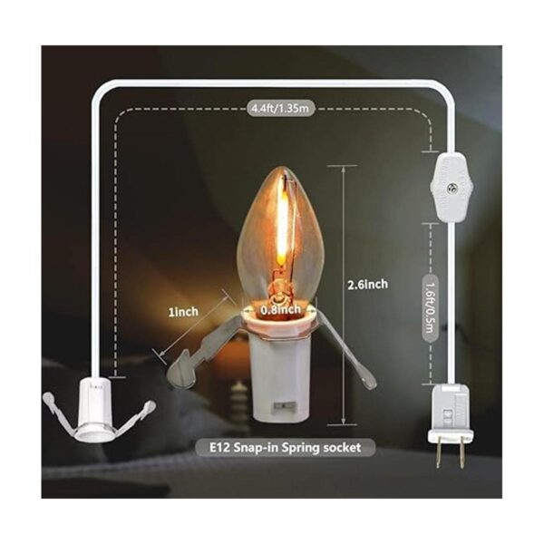 KGC Cable de accesorio C7 con 2 bombillas LED C7 base de_2