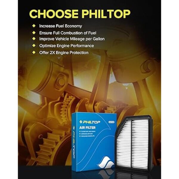 PHILTOP Filtro de aire de motor repuesto para EAF058_6
