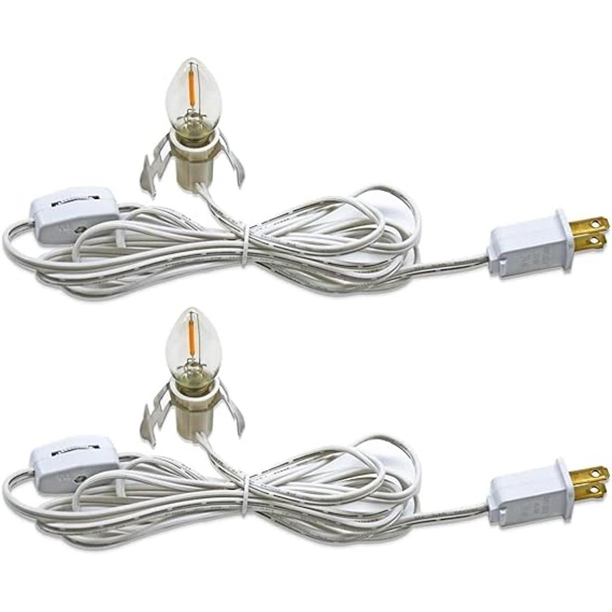 KGC Cable de accesorio C7 con 2 bombillas LED C7 base de