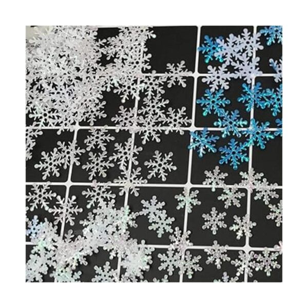 OuMuaMua 1200 decoraciones de confeti de copos de nieve