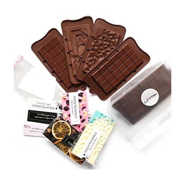 Chocolate Bar Molds 100PCS Set Silicone Candy Mold With_1