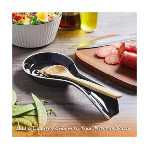 DAYYET Soporte de cuchara de cerámica para encimera de