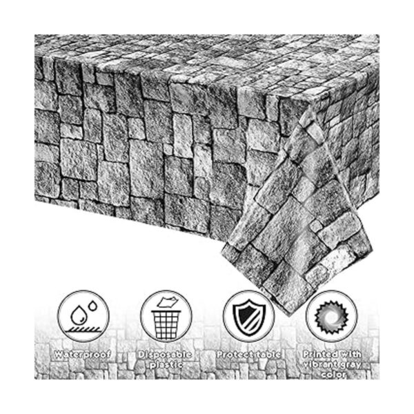 Manteles de pared de piedra fundas de mesa de Halloween_4