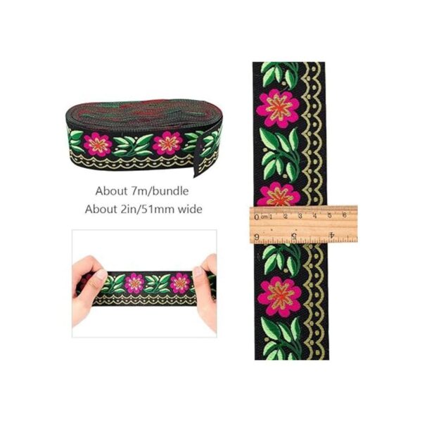GORGECRAFT Cinta de jacquard de 6.6 ft 2 pulgadas con
