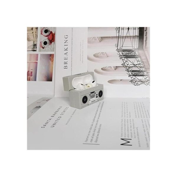 Funda compatible con AirPods Pro de radio retro para_3