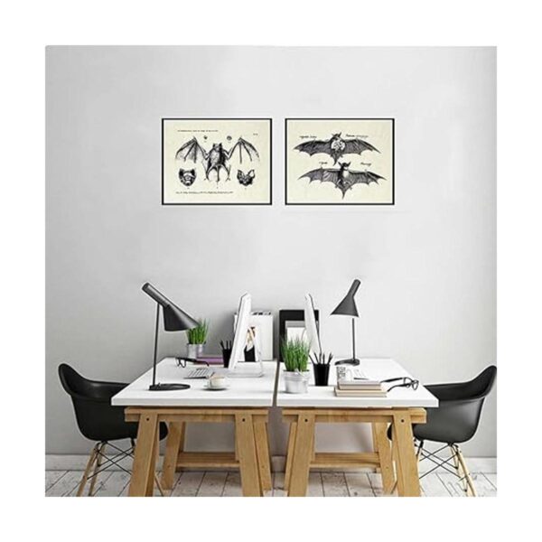 4 piezas de decoración de pared de murciélagos arte de_4
