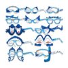 HOWAF Shark Party Gafas de papel con 12 estilos de 24
